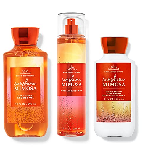 Bath and Body Works - Sunshine MIMOSA Body Care - Full Size 3 Piece Gift set ...