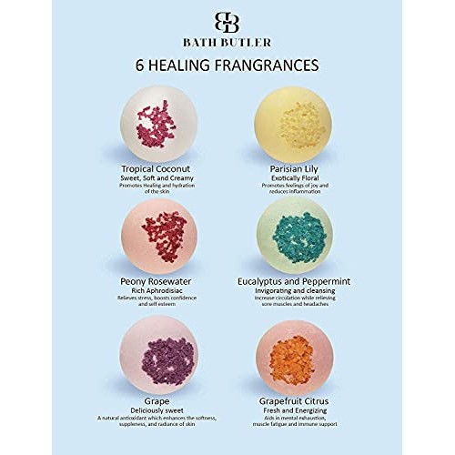 Bath Butler Bath Bombs for Women Spa Package - 6 XL Large Shea Butter Natural...