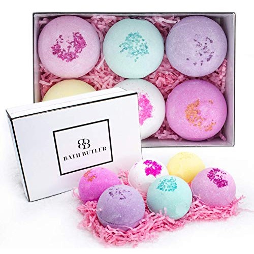 Bath Butler Bath Bombs for Women Spa Package - 6 XL Large Shea Butter Natural...