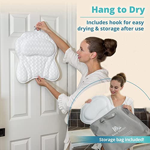 Bath Haven Bath Pillow Bathtub Pillow Back Neck Support Pillow, Spa Cushion f...