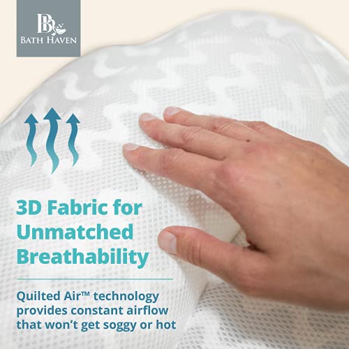 Bath Haven Bath Pillow Bathtub Pillow Back Neck Support Pillow, Spa Cushion f...