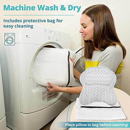 Bath Haven Bath Pillow Bathtub Pillow Back Neck Support Pillow, Spa Cushion f...