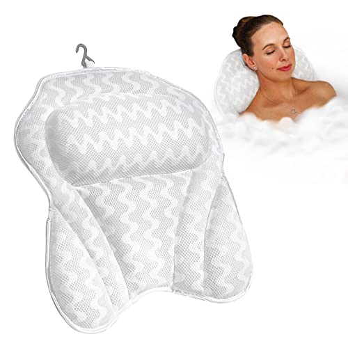 Bath Haven Bath Pillow Bathtub Pillow Back Neck Support Pillow, Spa Cushion f...