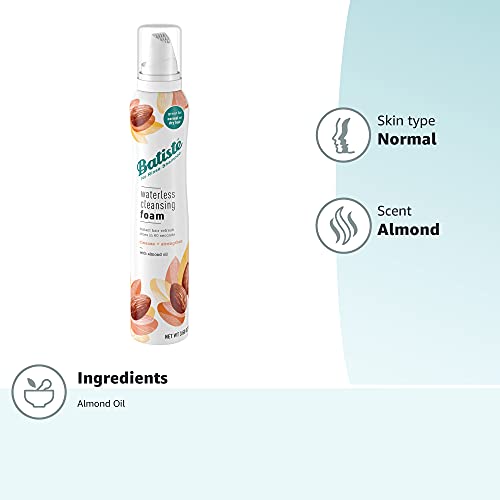 Batiste Waterless Cleansing Foam Cleanse and Strengthen with Almond Oil, 3.60 OZ