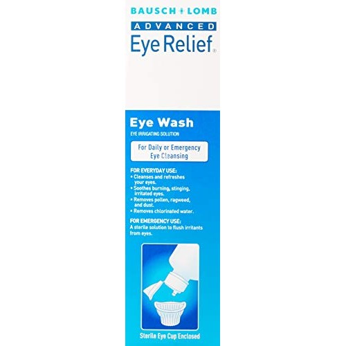 B&L Eye Wash Size 4z Bausch & Lomb Advanced Eye Relief, Eye Wash Eye Irrigati...