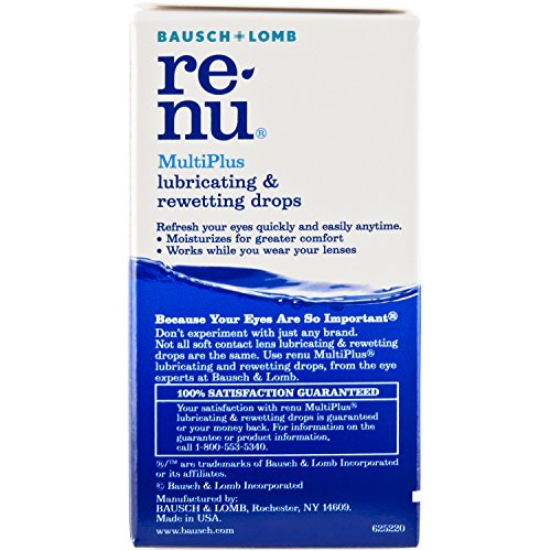 Bausch & Lomb-Lubricating and Rewetting Drops for Contact Lenses by Renu, 8 m...