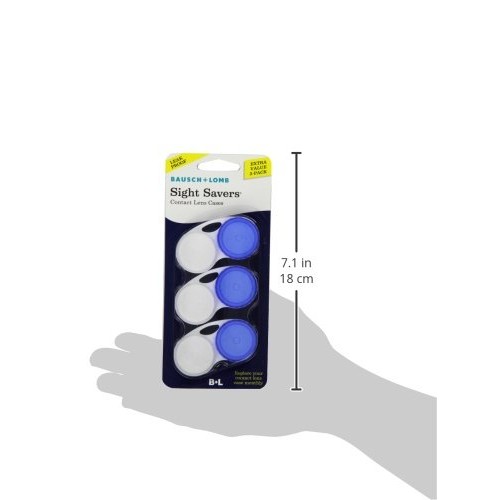Bausch & Lomb Sight Savers Contact Lens Cases, Colors May Vary 3 Each (Pack o...