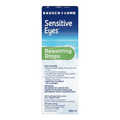 Contact Lens Solution by Bausch & Lomb, for Rewetting Soft Contact Lenses, 1 ...