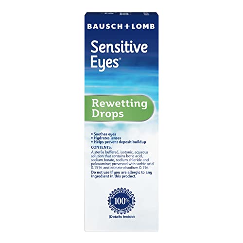 Contact Lens Solution by Bausch & Lomb, for Rewetting Soft Contact Lenses, 1 ...