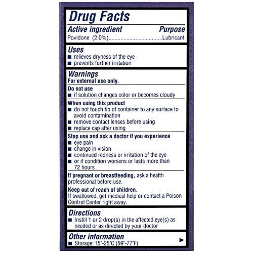 Eye Drops by Bausch & Lomb, Lubricant Relief for Dry Eyes, Maximum Hydration,...