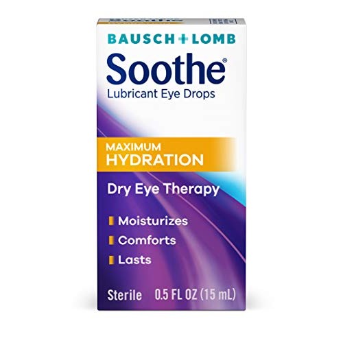 Eye Drops by Bausch & Lomb, Lubricant Relief for Dry Eyes, Maximum Hydration,...
