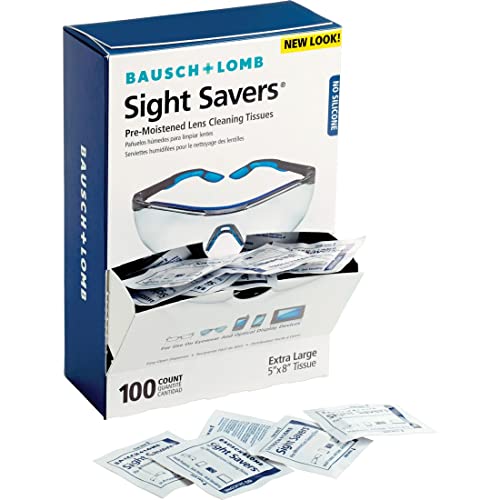Lens Cleaning Wipes by Bausch & Lomb, Pre-Moistened Tissues, Anti-Fog, Anti-S...