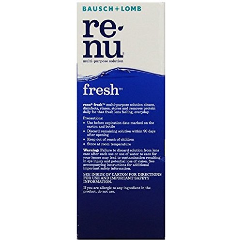 Renu Fresh All Day Moisture Multi-Purpose Eye Contact Lens Solution 12 Fluid ...