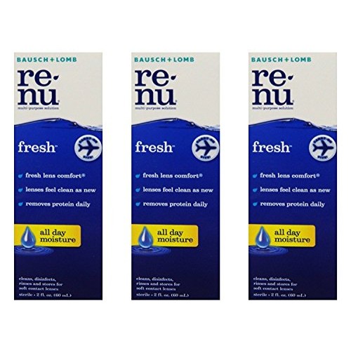 Renu Multi-Purpose Contact Lens Solution Travel Size,2 Fl Oz (Pack of 3)