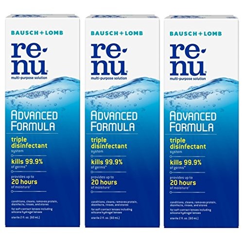Renu Multi-Purpose Contact Lens Solution Travel Size,2 Fl Oz (Pack of 3)