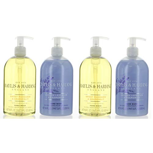 Baylis & Harding Hand Wash 4 Pack, England Sweet Mandarin & Grapefruit and En...