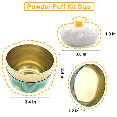 BBKON Large Powder Puff for Body Powder with Powder Container, Soft Powder Pu...