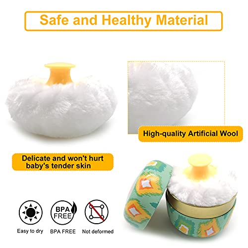 BBKON Large Powder Puff for Body Powder with Powder Container, Soft Powder Pu...