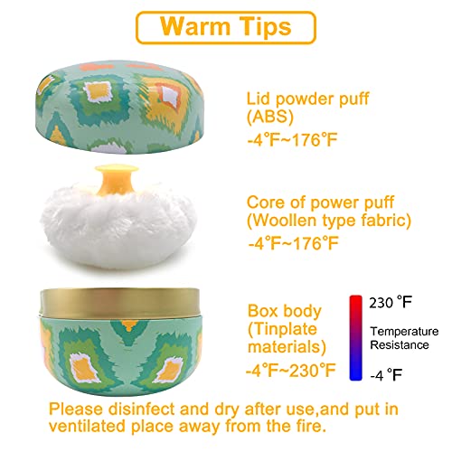 BBKON Large Powder Puff for Body Powder with Powder Container, Soft Powder Pu...