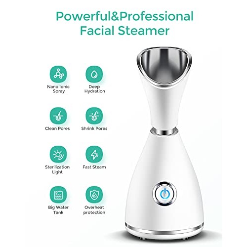 Facial Steamer, Face Steamer for Facial Deep Cleaning Home, Facial Spa Warm M...
