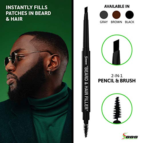BEST Beard Filler Pen for Men / Pencil & Brush - Fill Patchy & Thin Areas for...