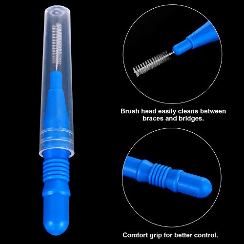 100 Pieces Braces Brush for Cleaner Interdental Brush Toothpick Dental Tooth ...