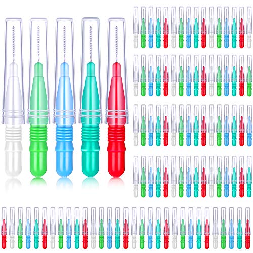 100 Pieces Braces Brush for Cleaner Interdental Brush Toothpick Dental Tooth ...