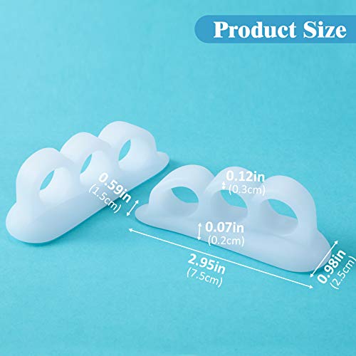 12 Pieces of Gel Toe Separators Soft Gel Splints Toe Spacers Gel Toe Stretche...