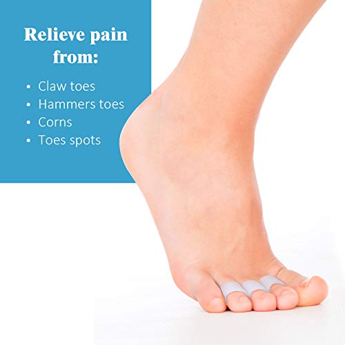 12 Pieces of Gel Toe Separators Soft Gel Splints Toe Spacers Gel Toe Stretche...