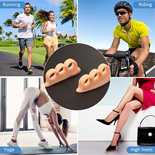 12 Pieces of Gel Toe Separators Soft Gel Splints Toe Spacers Gel Toe Stretche...