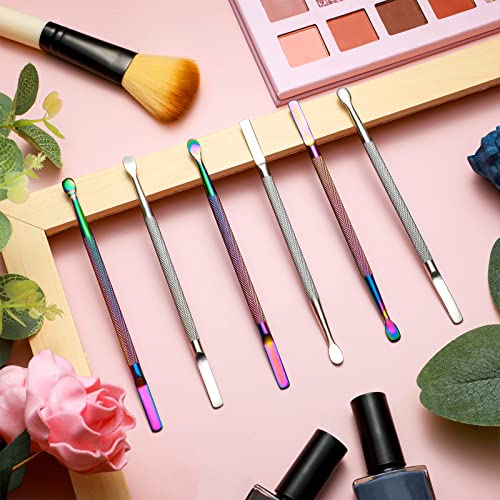 4 Pieces Cuticle Pusher Dual Sided Nail Cleaner Spoon Pusher Stainless Steel ...