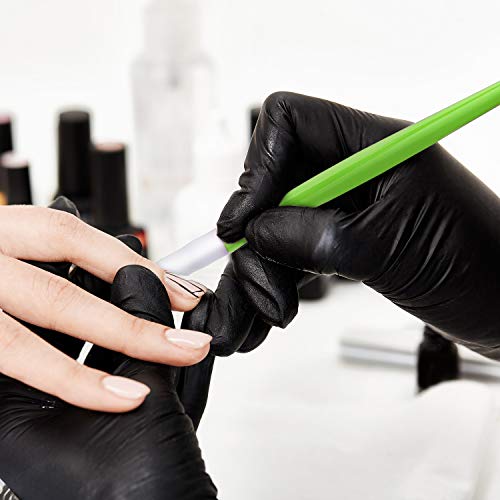 60 Pieces Plastic Handle Nail Cuticle Pusher Rubber Tipped Nail Cleaner Color...