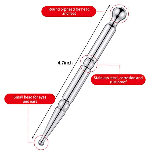 Stainless Steel Deep Tissue Massage Tool Manual Massage Pen for Full Body Rel...