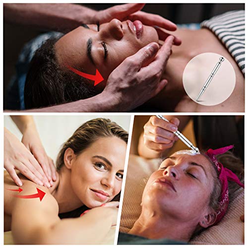 Stainless Steel Deep Tissue Massage Tool Manual Massage Pen for Full Body Rel...