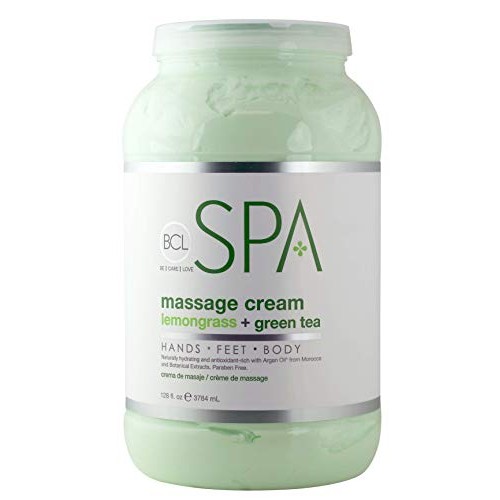 BCL SPA Massage Cream Lemongrass + Green Tea, 128 oz