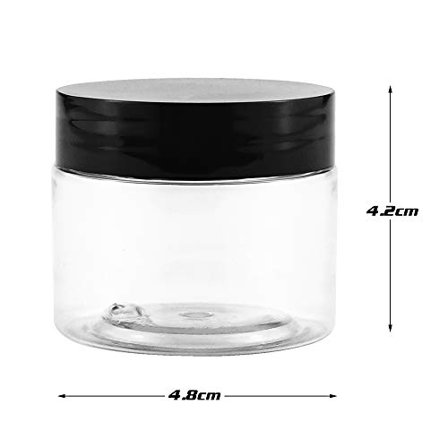 BcPowr 24 Pack Cosmetic Containers, Plastic Sample Containers with Lids with ...