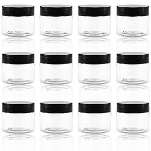 BcPowr 24 Pack Cosmetic Containers, Plastic Sample Containers with Lids with ...
