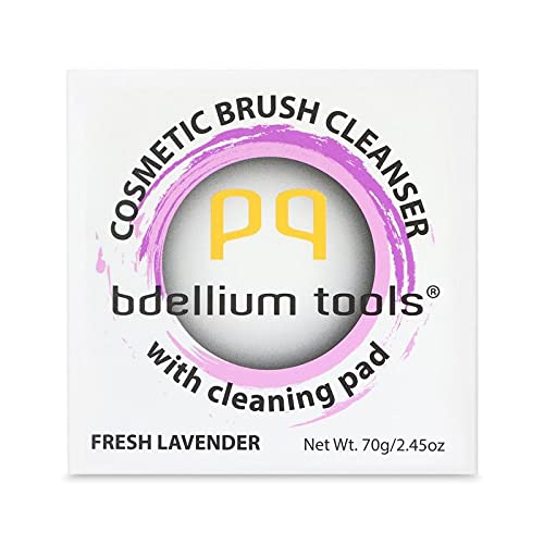 Bdellium Tools Cosmetic Brush Cleanser (Solid Brush Soap) with Cleaning Pad -...