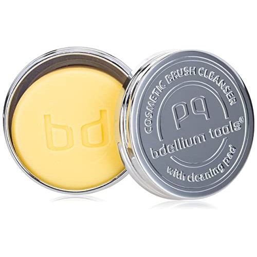 Bdellium Tools Cosmetic Brush Cleanser (Solid Brush Soap) with Cleaning Pad -...