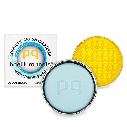 Bdellium Tools Cosmetic Brush Cleanser (Solid Brush Soap) with Cleaning Pad -...
