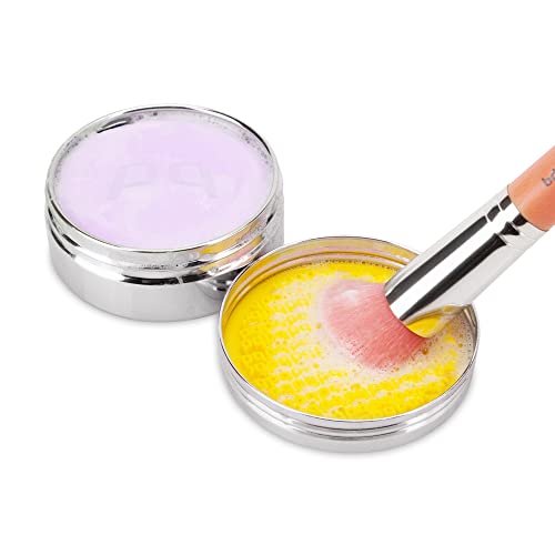 Bdellium Tools Cosmetic Brush Cleanser (Solid Brush Soap) with Cleaning Pad -...