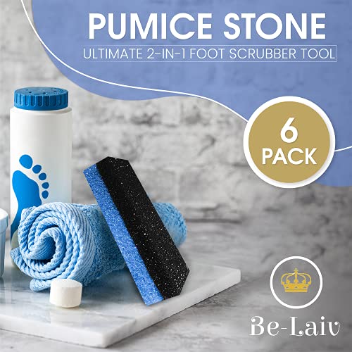 BE-LAIV Foot Pumice Stone for Feet - Ultimate 2-in-1 Foot Scrubber – Professi...