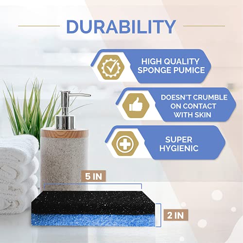 BE-LAIV Foot Pumice Stone for Feet - Ultimate 2-in-1 Foot Scrubber – Professi...