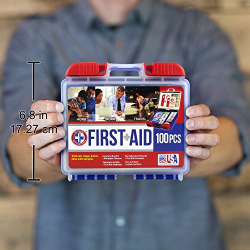 Be Smart Get Prepared 100 Piece First Aid Kit: Clean, Treat, Protect Minor Cu...
