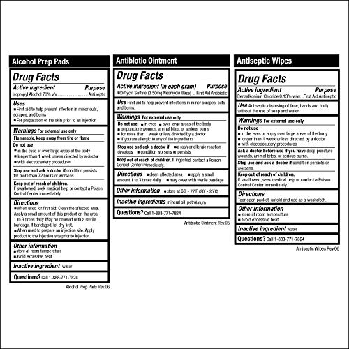 Be Smart Get Prepared 100 Piece First Aid Kit: Clean, Treat, Protect Minor Cu...