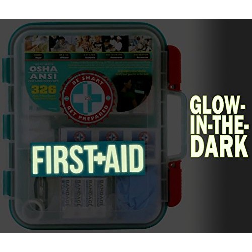 Be Smart Get Prepared First Aid Kit, Red, 326 Piece Set, 1 Count