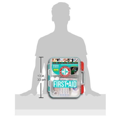 Be Smart Get Prepared First Aid Kit, Red, 326 Piece Set, 1 Count