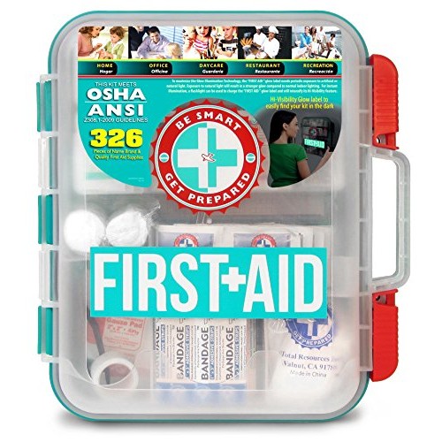 Be Smart Get Prepared First Aid Kit, Red, 326 Piece Set, 1 Count