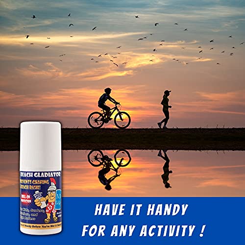 Beach Gladiator Anti Rash & Chafing Roll-On for Chub Rub, Sports Rash & Frict...