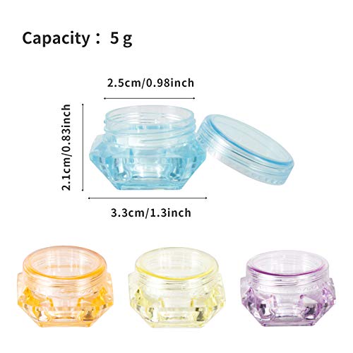 40 Pieces Cosmetic Containers, BEAHOT 5g/5ml Diamond Shape Empty Plastic Jars...